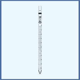 Measuring pipette class B 2 ml (0,02) for partial and complete outflow each